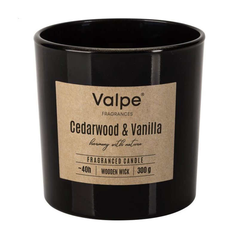 Ароматична свічка в склянці Bispol Fragrances Candle Cedarwood &amp; Vanilla, 300 г (sn100-095-81)